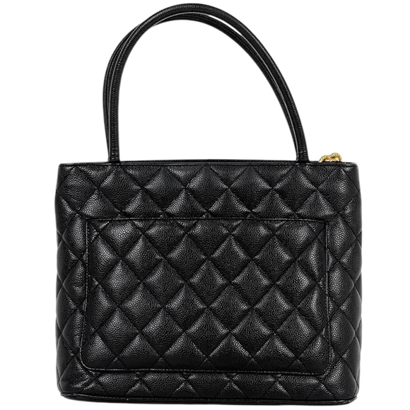 CHANEL Reissue Tote Handbag with Coco Mark, Caviar Skin, Black, A01804, Women's - Picture 3 of 12